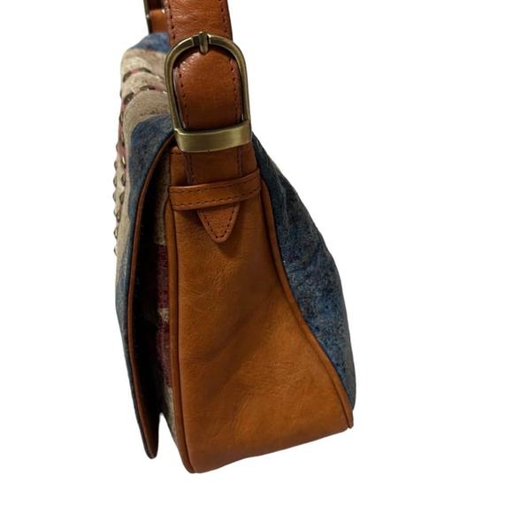 Isabella Fiore Rare Vintage Patriotic Heathered Shimmer Design Purse - Picture 9 of 16